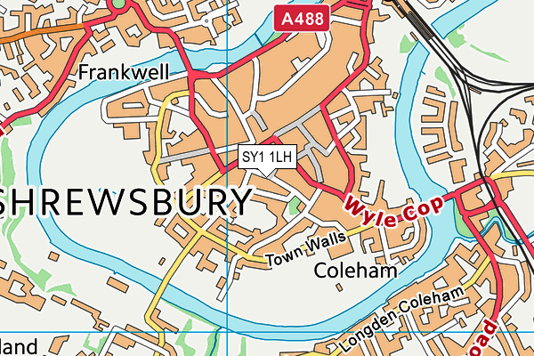 SY1 1LH map - OS VectorMap District (Ordnance Survey) SY1 1LH map - OS VectorMap District (Ordnance Survey)