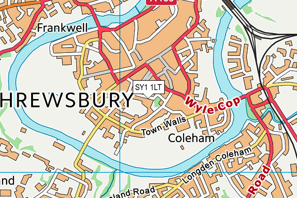 SY1 1LT map - OS VectorMap District (Ordnance Survey) SY1 1LT map - OS VectorMap District (Ordnance Survey)