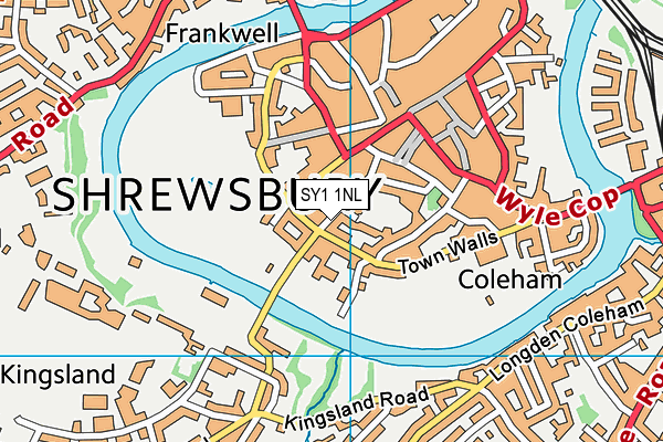 SY1 1NL map - OS VectorMap District (Ordnance Survey)