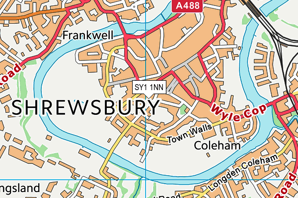 SY1 1NN map - OS VectorMap District (Ordnance Survey) SY1 1NN map - OS VectorMap District (Ordnance Survey)