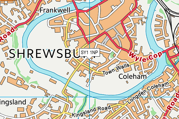 SY1 1NP map - OS VectorMap District (Ordnance Survey) SY1 1NP map - OS VectorMap District (Ordnance Survey)