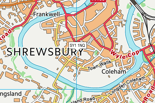 SY1 1NQ map - OS VectorMap District (Ordnance Survey)