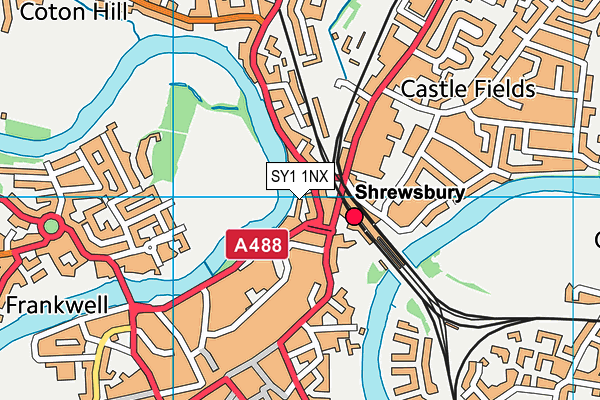 SY1 1NX map - OS VectorMap District (Ordnance Survey)
