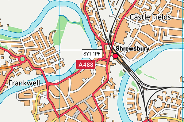SY1 1PF map - OS VectorMap District (Ordnance Survey) SY1 1PF map - OS VectorMap District (Ordnance Survey)