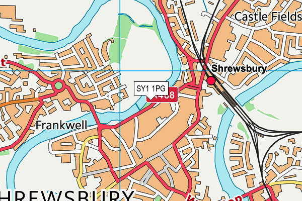 SY1 1PG map - OS VectorMap District (Ordnance Survey) SY1 1PG map - OS VectorMap District (Ordnance Survey)