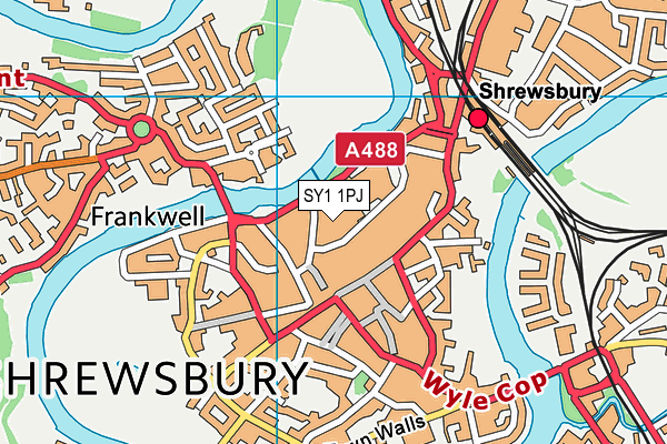SY1 1PJ map - OS VectorMap District (Ordnance Survey) SY1 1PJ map - OS VectorMap District (Ordnance Survey)