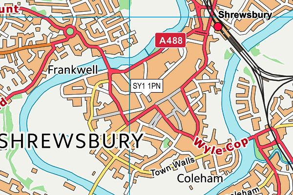 SY1 1PN map - OS VectorMap District (Ordnance Survey)