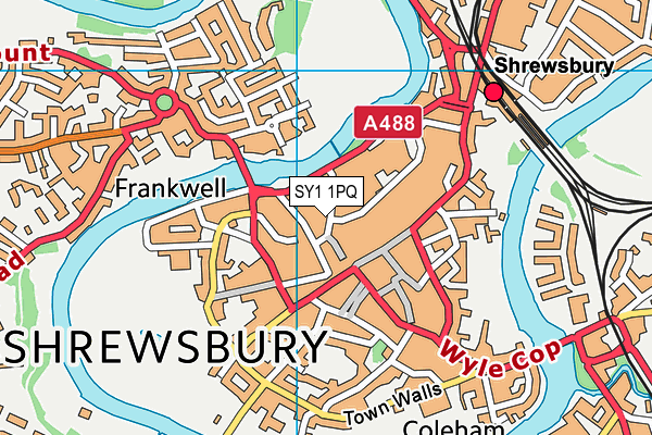 SY1 1PQ map - OS VectorMap District (Ordnance Survey) SY1 1PQ map - OS VectorMap District (Ordnance Survey)