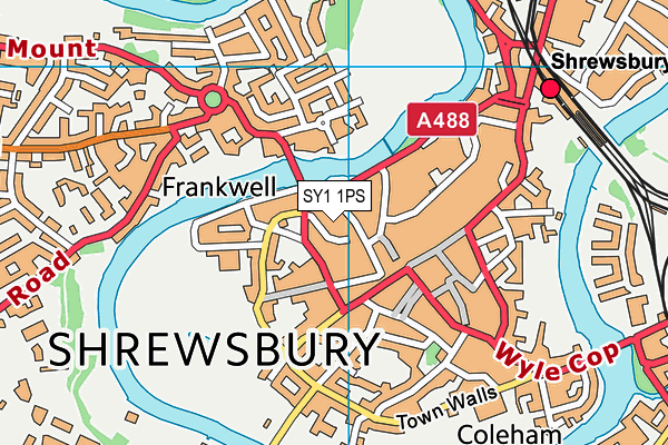 SY1 1PS map - OS VectorMap District (Ordnance Survey) SY1 1PS map - OS VectorMap District (Ordnance Survey)