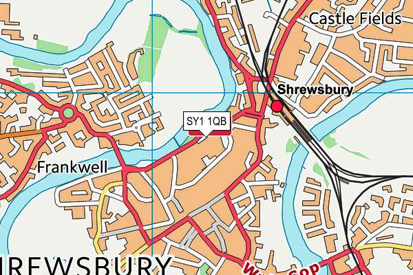 SY1 1QB map - OS VectorMap District (Ordnance Survey)