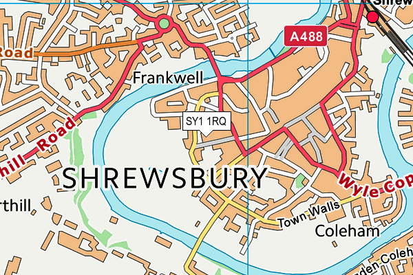 SY1 1RQ map - OS VectorMap District (Ordnance Survey) SY1 1RQ map - OS VectorMap District (Ordnance Survey)