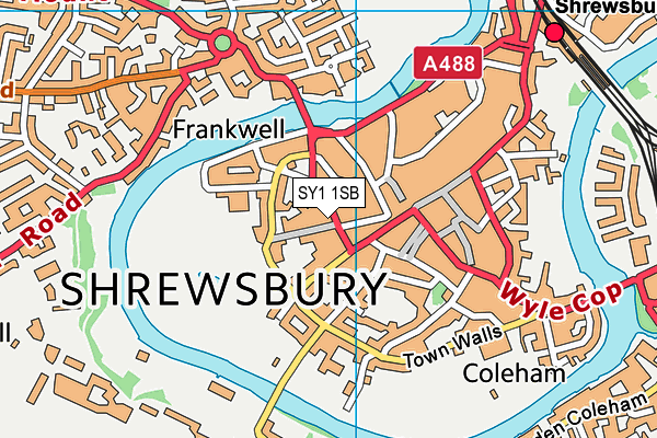 SY1 1SB map - OS VectorMap District (Ordnance Survey) SY1 1SB map - OS VectorMap District (Ordnance Survey)