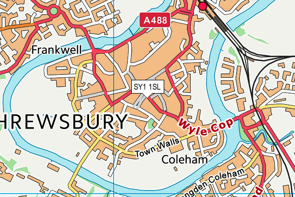 SY1 1SL map - OS VectorMap District (Ordnance Survey) SY1 1SL map - OS VectorMap District (Ordnance Survey)