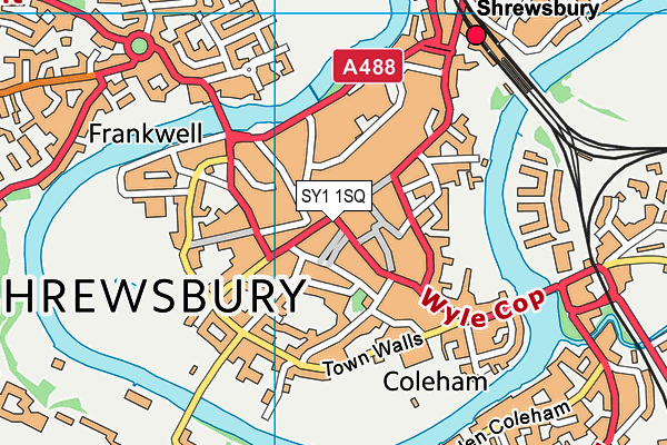 SY1 1SQ map - OS VectorMap District (Ordnance Survey)
