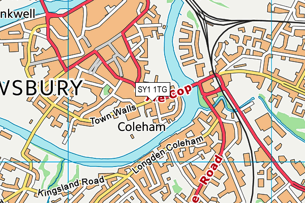 SY1 1TG map - OS VectorMap District (Ordnance Survey) SY1 1TG map - OS VectorMap District (Ordnance Survey)