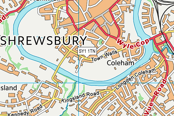 SY1 1TN map - OS VectorMap District (Ordnance Survey) SY1 1TN map - OS VectorMap District (Ordnance Survey)
