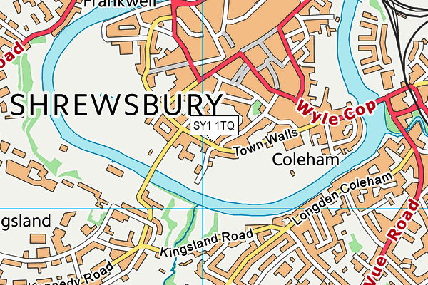 SY1 1TQ map - OS VectorMap District (Ordnance Survey) SY1 1TQ map - OS VectorMap District (Ordnance Survey)