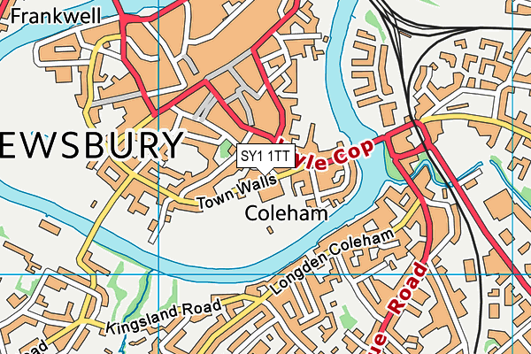 SY1 1TT map - OS VectorMap District (Ordnance Survey) SY1 1TT map - OS VectorMap District (Ordnance Survey)