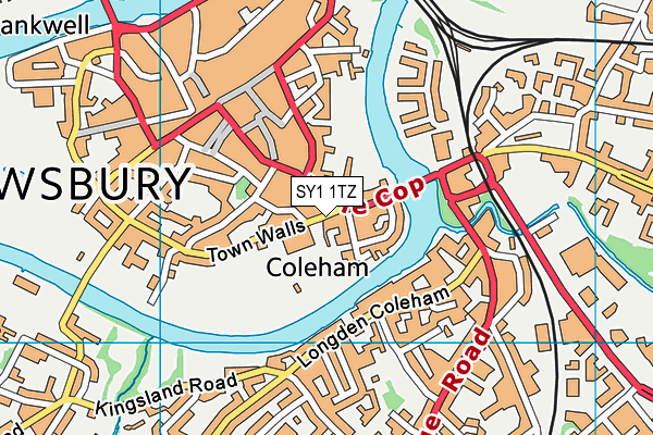 SY1 1TZ map - OS VectorMap District (Ordnance Survey) SY1 1TZ map - OS VectorMap District (Ordnance Survey)