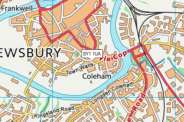 SY1 1UA map - OS VectorMap District (Ordnance Survey) SY1 1UA map - OS VectorMap District (Ordnance Survey)