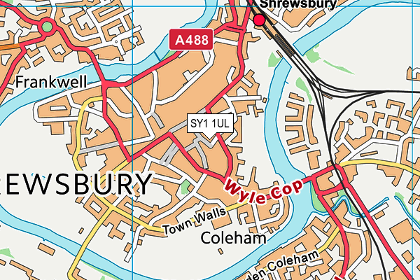 SY1 1UL map - OS VectorMap District (Ordnance Survey)
