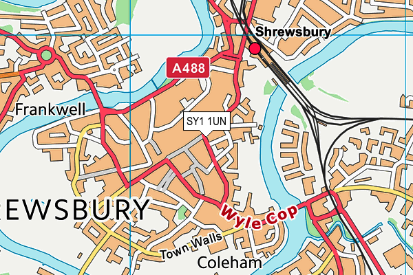 SY1 1UN map - OS VectorMap District (Ordnance Survey) SY1 1UN map - OS VectorMap District (Ordnance Survey)