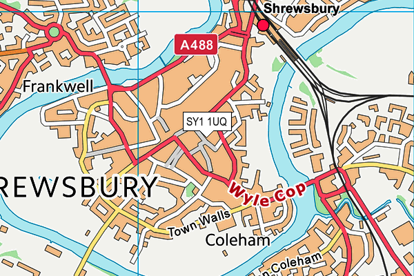 SY1 1UQ map - OS VectorMap District (Ordnance Survey) SY1 1UQ map - OS VectorMap District (Ordnance Survey)