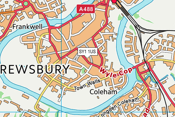 SY1 1US map - OS VectorMap District (Ordnance Survey) SY1 1US map - OS VectorMap District (Ordnance Survey)
