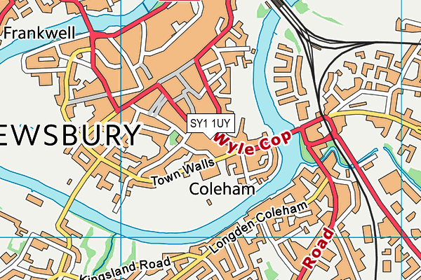 SY1 1UY map - OS VectorMap District (Ordnance Survey) SY1 1UY map - OS VectorMap District (Ordnance Survey)