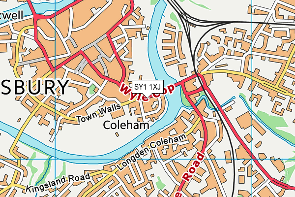 SY1 1XJ map - OS VectorMap District (Ordnance Survey) SY1 1XJ map - OS VectorMap District (Ordnance Survey)