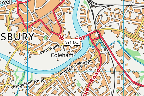 SY1 1XL map - OS VectorMap District (Ordnance Survey) SY1 1XL map - OS VectorMap District (Ordnance Survey)