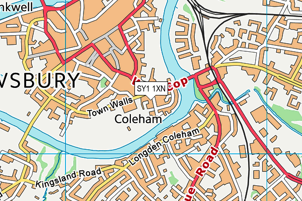 SY1 1XN map - OS VectorMap District (Ordnance Survey) SY1 1XN map - OS VectorMap District (Ordnance Survey)