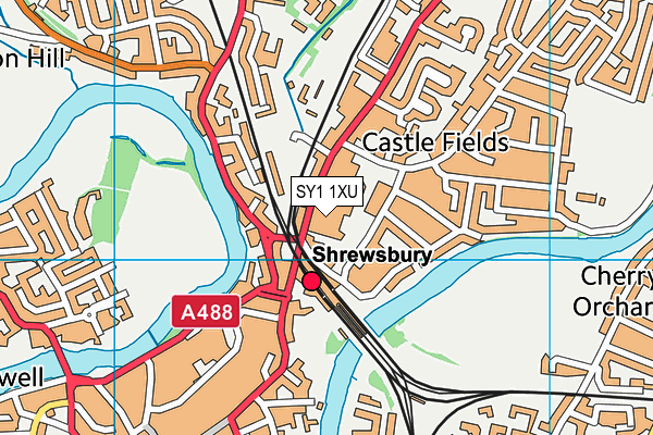 SY1 1XU map - OS VectorMap District (Ordnance Survey)