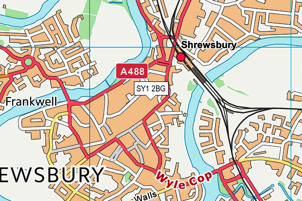 SY1 2BG map - OS VectorMap District (Ordnance Survey) SY1 2BG map - OS VectorMap District (Ordnance Survey)