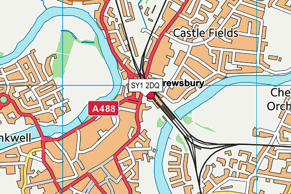 SY1 2DQ map - OS VectorMap District (Ordnance Survey) SY1 2DQ map - OS VectorMap District (Ordnance Survey)