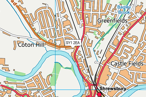 SY1 2EA map - OS VectorMap District (Ordnance Survey) SY1 2EA map - OS VectorMap District (Ordnance Survey)