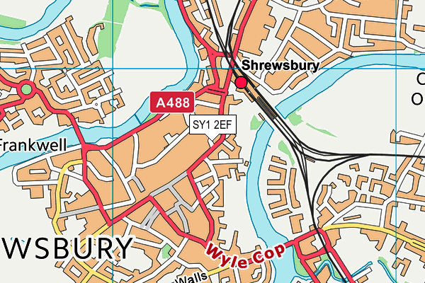 SY1 2EF map - OS VectorMap District (Ordnance Survey) SY1 2EF map - OS VectorMap District (Ordnance Survey)