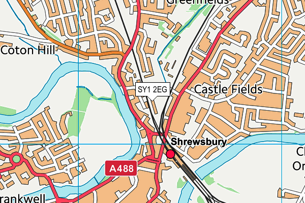 SY1 2EG map - OS VectorMap District (Ordnance Survey) SY1 2EG map - OS VectorMap District (Ordnance Survey)
