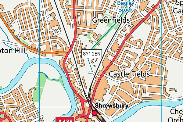 SY1 2EN map - OS VectorMap District (Ordnance Survey) SY1 2EN map - OS VectorMap District (Ordnance Survey)