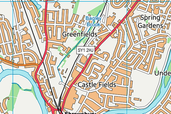 SY1 2HJ map - OS VectorMap District (Ordnance Survey) SY1 2HJ map - OS VectorMap District (Ordnance Survey)
