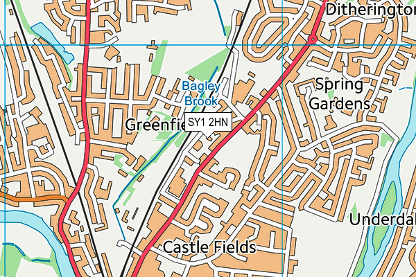 SY1 2HN map - OS VectorMap District (Ordnance Survey) SY1 2HN map - OS VectorMap District (Ordnance Survey)
