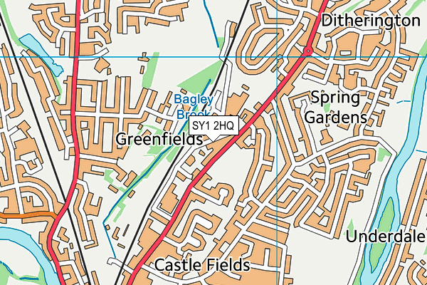 SY1 2HQ map - OS VectorMap District (Ordnance Survey) SY1 2HQ map - OS VectorMap District (Ordnance Survey)