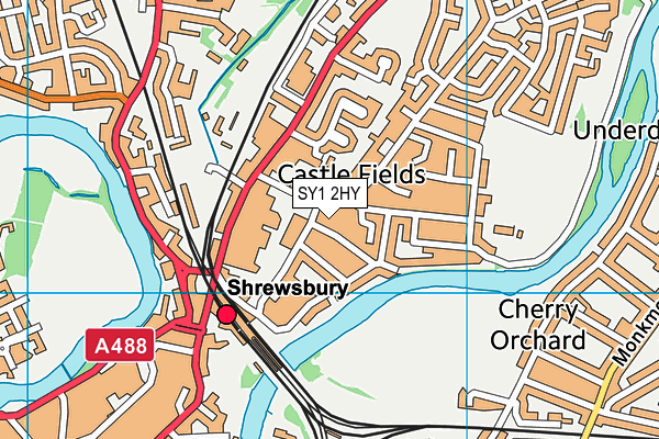 SY1 2HY map - OS VectorMap District (Ordnance Survey) SY1 2HY map - OS VectorMap District (Ordnance Survey)