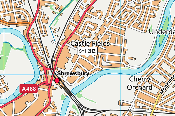 SY1 2HZ map - OS VectorMap District (Ordnance Survey) SY1 2HZ map - OS VectorMap District (Ordnance Survey)