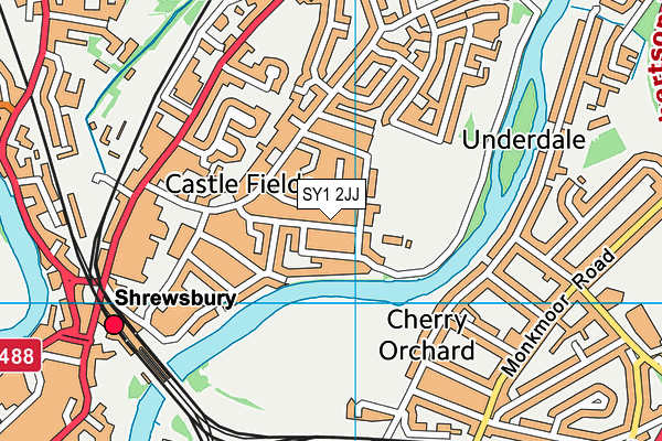 SY1 2JJ map - OS VectorMap District (Ordnance Survey) SY1 2JJ map - OS VectorMap District (Ordnance Survey)