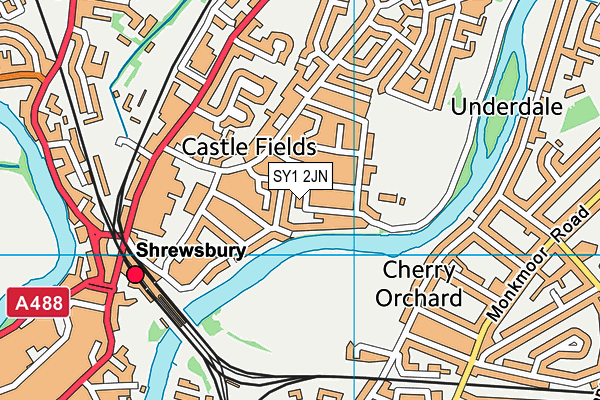 SY1 2JN map - OS VectorMap District (Ordnance Survey)