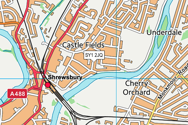 SY1 2JQ map - OS VectorMap District (Ordnance Survey) SY1 2JQ map - OS VectorMap District (Ordnance Survey)