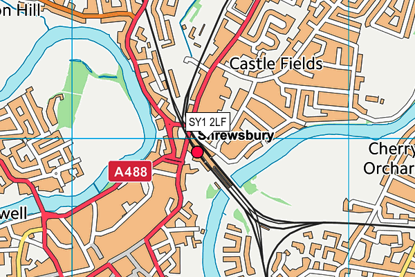SY1 2LF map - OS VectorMap District (Ordnance Survey) SY1 2LF map - OS VectorMap District (Ordnance Survey)