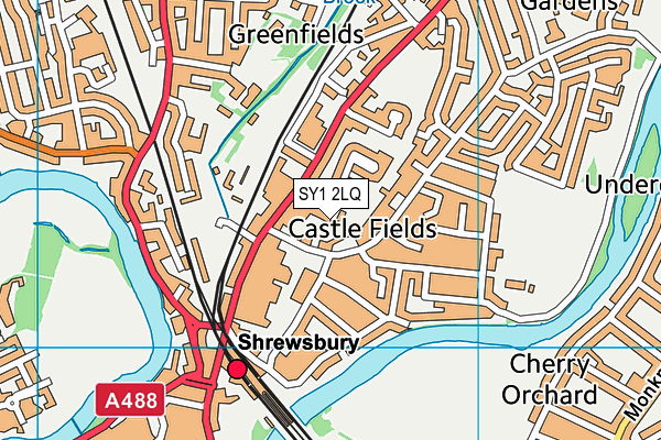 SY1 2LQ map - OS VectorMap District (Ordnance Survey) SY1 2LQ map - OS VectorMap District (Ordnance Survey)