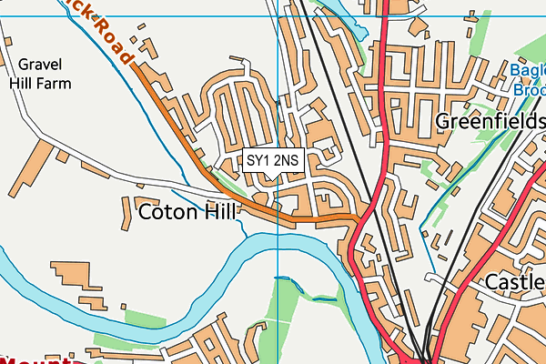 SY1 2NS map - OS VectorMap District (Ordnance Survey) SY1 2NS map - OS VectorMap District (Ordnance Survey)